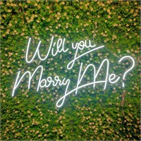 $109  27.5 inches Neon Sign Will You Marry Me ? Wi