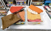 2 Containers of Misc. Fabric, Various Colors