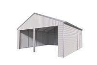 EMC 21'X19' Double Garage Metal Shed