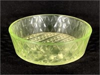 Early Gillinder Vaseline Glass Bowl