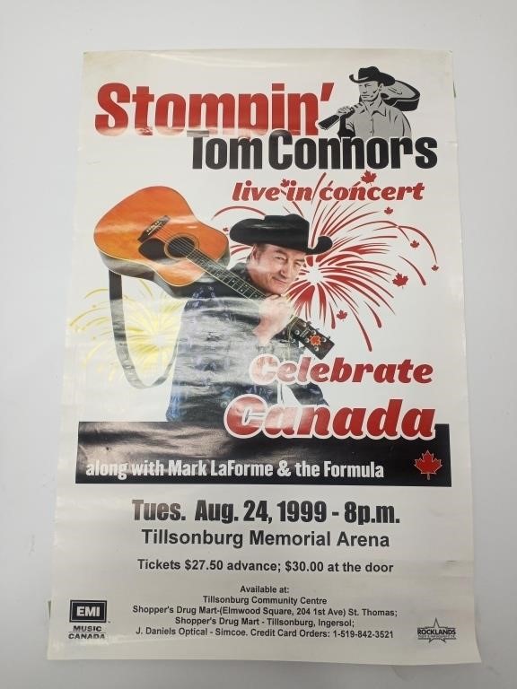 1999  Stompin Tom Connors Concert Poster