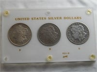 1921 Silver Dollars P, D & S Mint Set