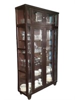 c.1920-30's Ebonized Wood & Glass Display Cabinet