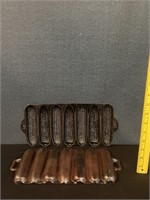 2 Vintage Cast Iron Cornbread Trays