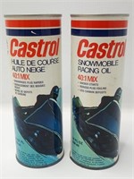 Vtg Castrol Snowmobile Racing Oil Tins