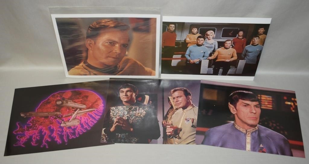(5) Vtg Star Trek 8x10 Photo Prints