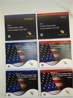 Uncirculated Mint Coin Sets 2012-2015