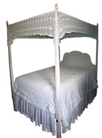 hand made full size canopy bed as shown