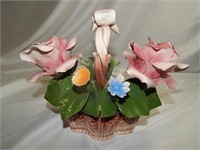 Capodimonte Rose Floral Basket