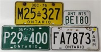 Vintage Ontario License Plates