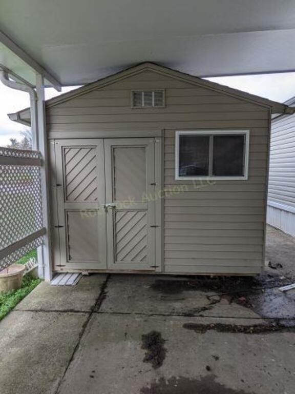 Garden Shed with Vinyl Siding and Double Doors