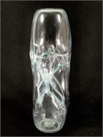1982 Frederick Warren Cobweb Glass Vase