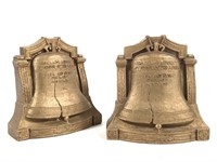 Syroco Composite Wood Liberty Bell Bookends