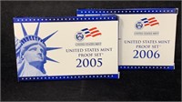 2005-S, 2006-S US Proof (2) Sets