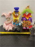Porcelain and highly collectable clowns