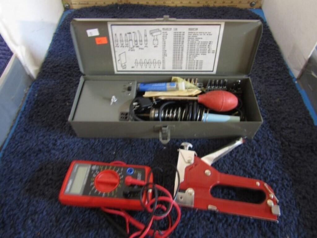 SOLDERING TOOL, DIGITAL METER & STAPLER