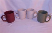 4 Longaberger Pottery mugs