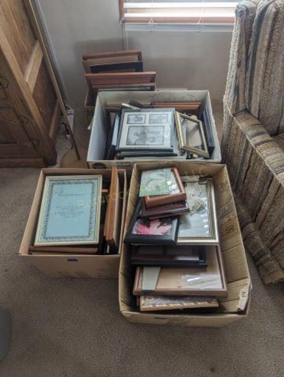 (4) Large Boxes of Picture Frames