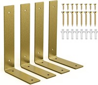 Gold Heavy Duty Shelf Brackets 6 x 4 Inch  Rustic