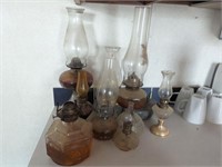 (7) Kerosene Lamps of Various Sizes