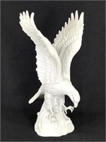 White Bisque Flying Eagle Statue