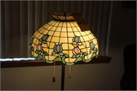 Leaded glass floor lamp