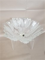 Vintage Mikasa Tulips Satin Clear Glass Bowl,