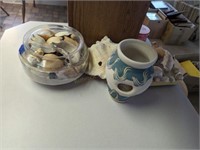 Seashells, Pottery Vase