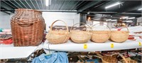 (5) Hand Woven Baskets Including (4 are God's Eye)