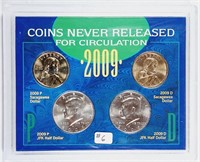 2009  4 coins never released for circulation
