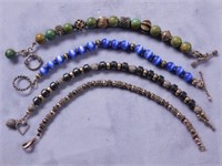 4 beaded bracelets