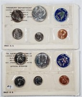 2  1965  US. Mint Special Mint sets