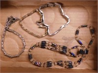 Magnetic bead necklace and 3 magnetic bracelets