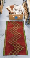 Box of Rag Rugs & Placemats, Rug