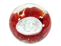 Sulphide Head of Christ Paperweight - St Clair