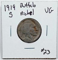 1919-S  Buffalo Nickel   VG