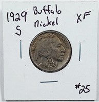 1929-S  Buffalo Nickel   XF