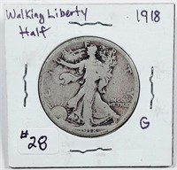 1918  Walking Liberty Half Dollar   G