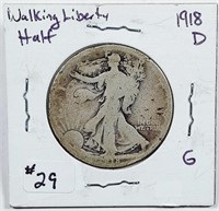 1918-D  Walking Liberty Half Dollar   G