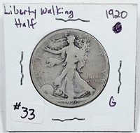 1920  Walking Liberty Half Dollar   G
