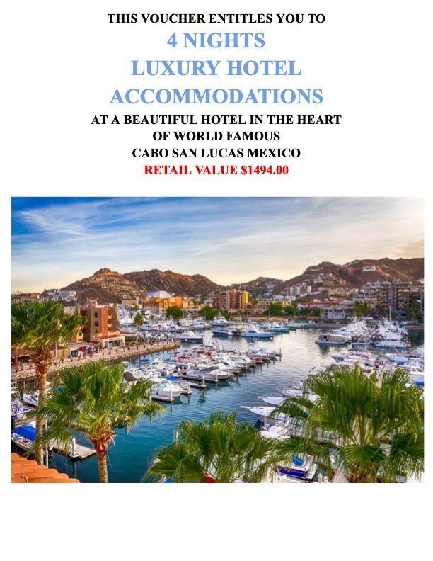 April 18TH. Vacation Hotel Accommodation Packages Auction