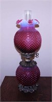 Fenton hobnail Gone With The Wind table lamp,
