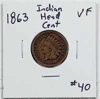 1863  Indian Head Cent   VF