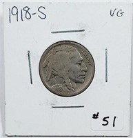 1918-S  Buffalo Nickel   VG