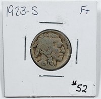 1923-S  Buffalo Nickel   F+