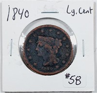 1840  Large Cent   G details