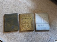 1953, 1955, 1956 Eagle Highschool Yearbooks