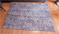 Dalyn gray floral area carpet rug, made in Egypt,