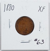 1880  Indian Head Cent   XF