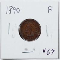 1890  Indian Head Cent   F